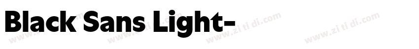 Black Sans Light字体转换